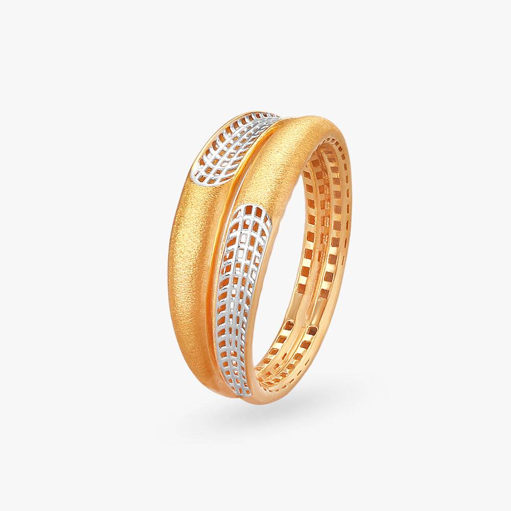 Crossover Gold Finger Ring