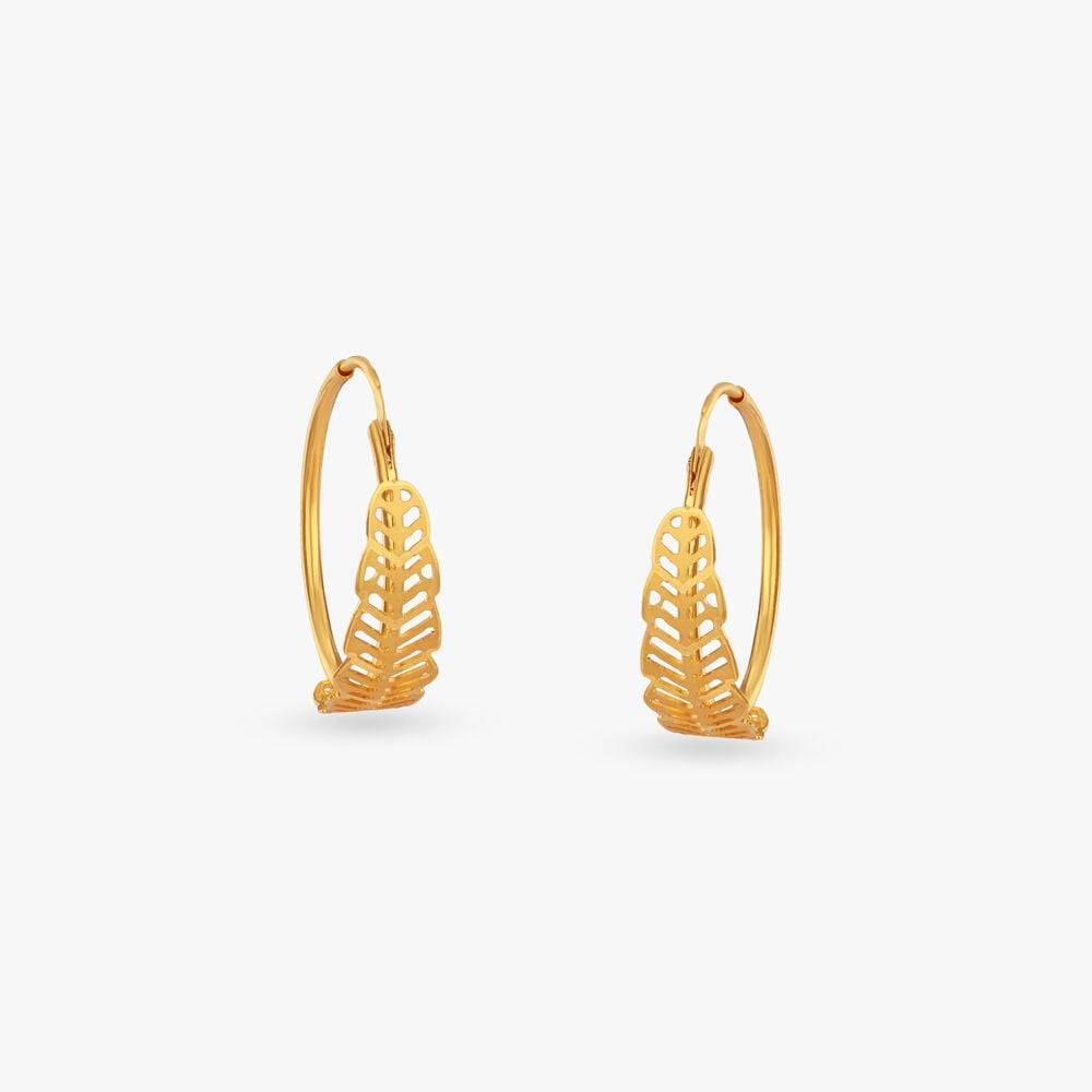 Gilded Vein Gold Hoop Earrings