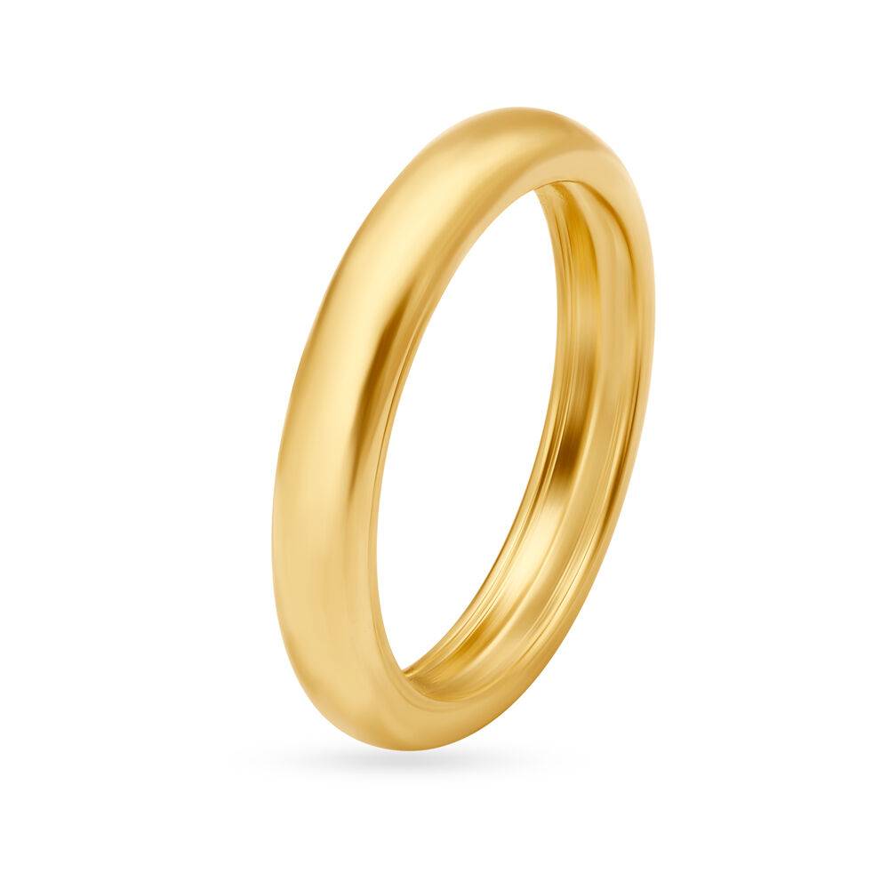 Classic 22 Karat Yellow Gold Band Style Finger Ring