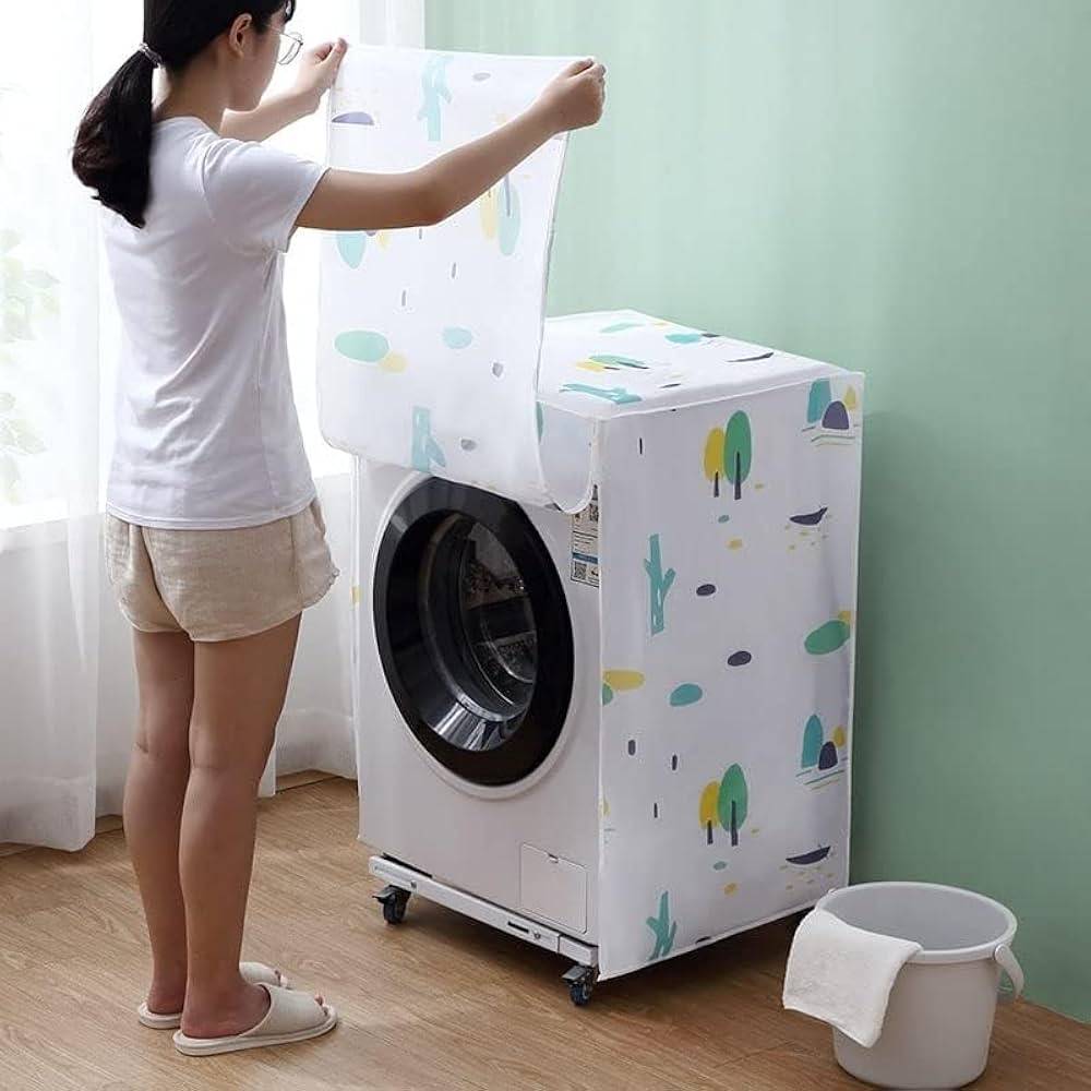 Front Load Washing Machine Cover – Waterproof & Dustproof Protective Cover for Laundry Appliance (Pack of 1 Random Print) Buy @ ₹149