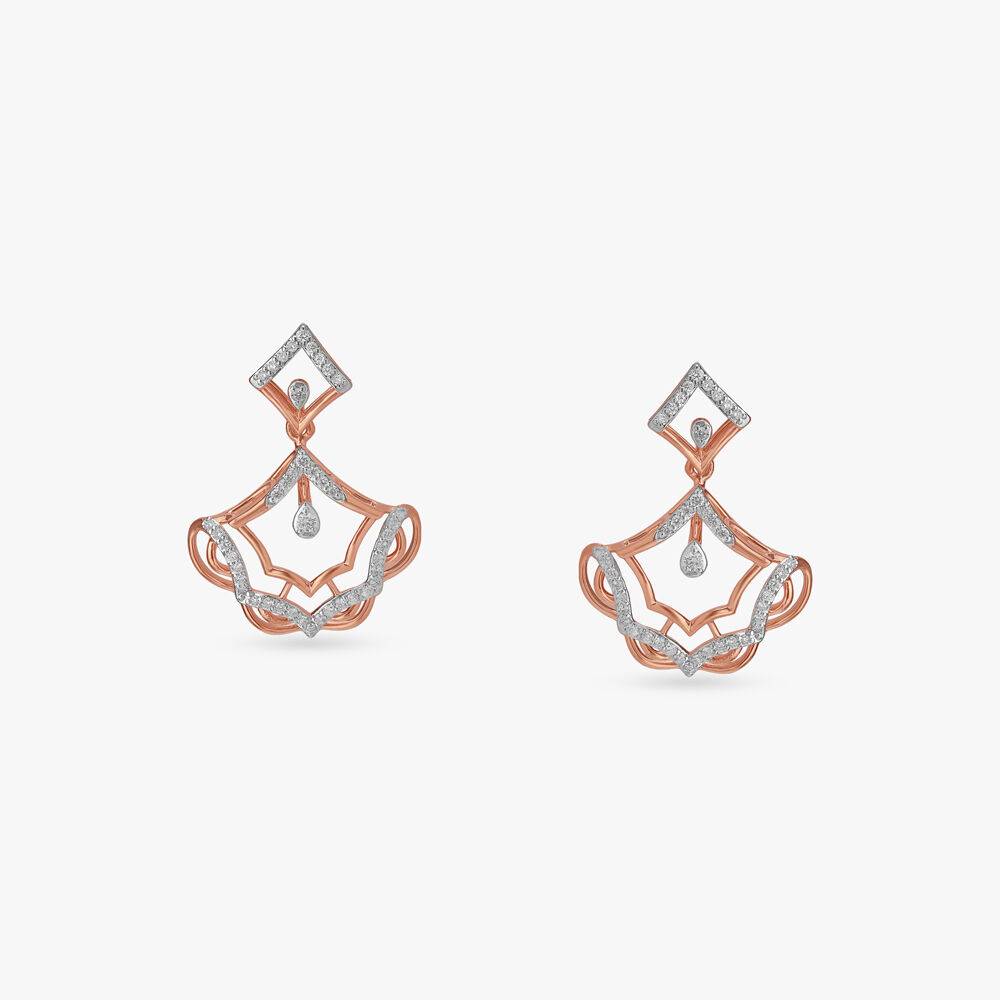 Royal Filigree Diamond Drop Earrings