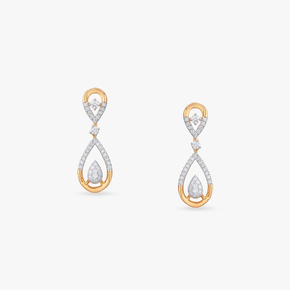 Luminous Flow Diamond Drop Earrings