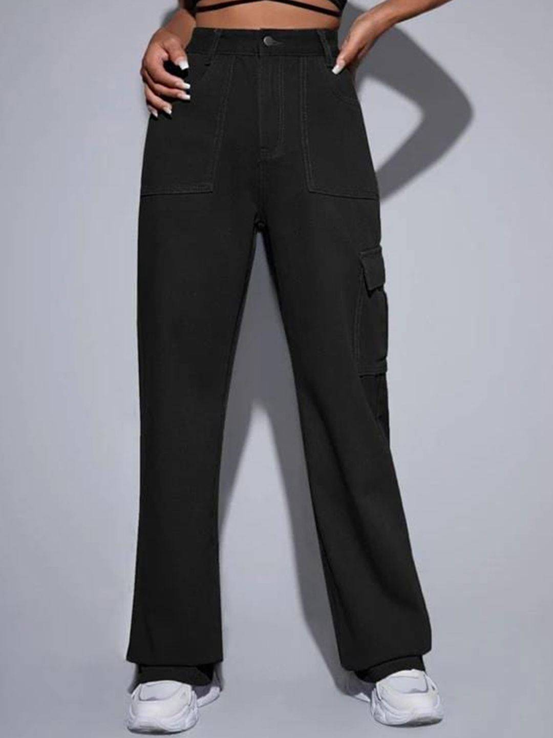 Kotty Women Black Jean High-Rise Clean Look Stretchable Jeans
