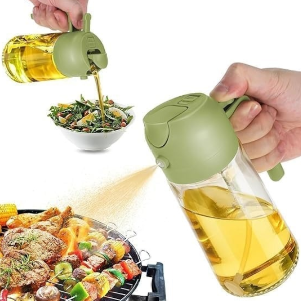 580ml Oil Sprayer & Dispenser Bottle – Refillable Cooking Oil Spray for Kitchen Use Buy @ ₹249