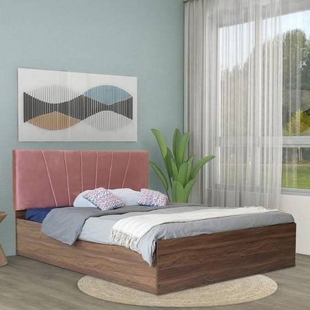 Viveka Bed With Premium Leatherette Fabric And Box Storage Queen Bed