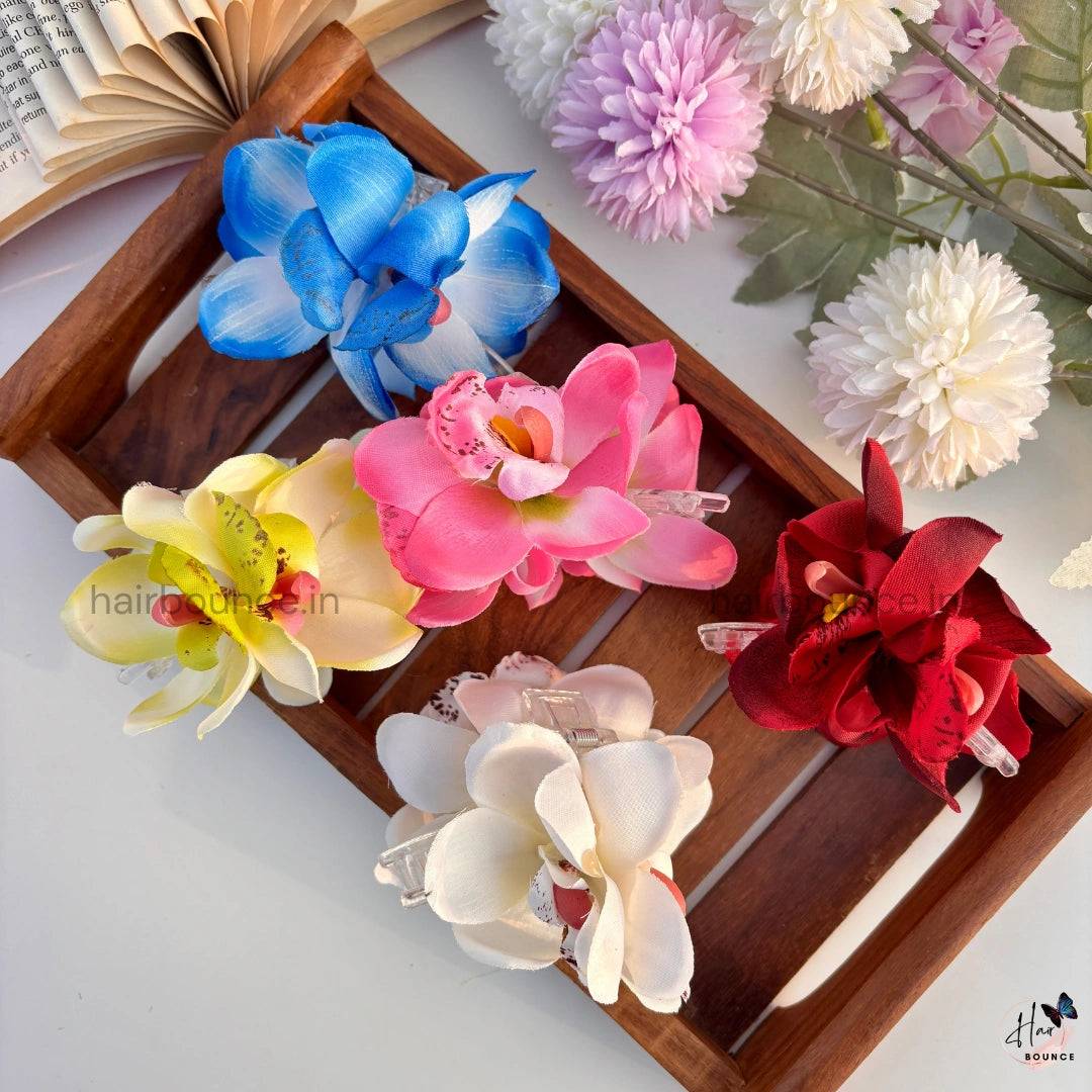 Luxe Petal Orchid Hair Claw - Large