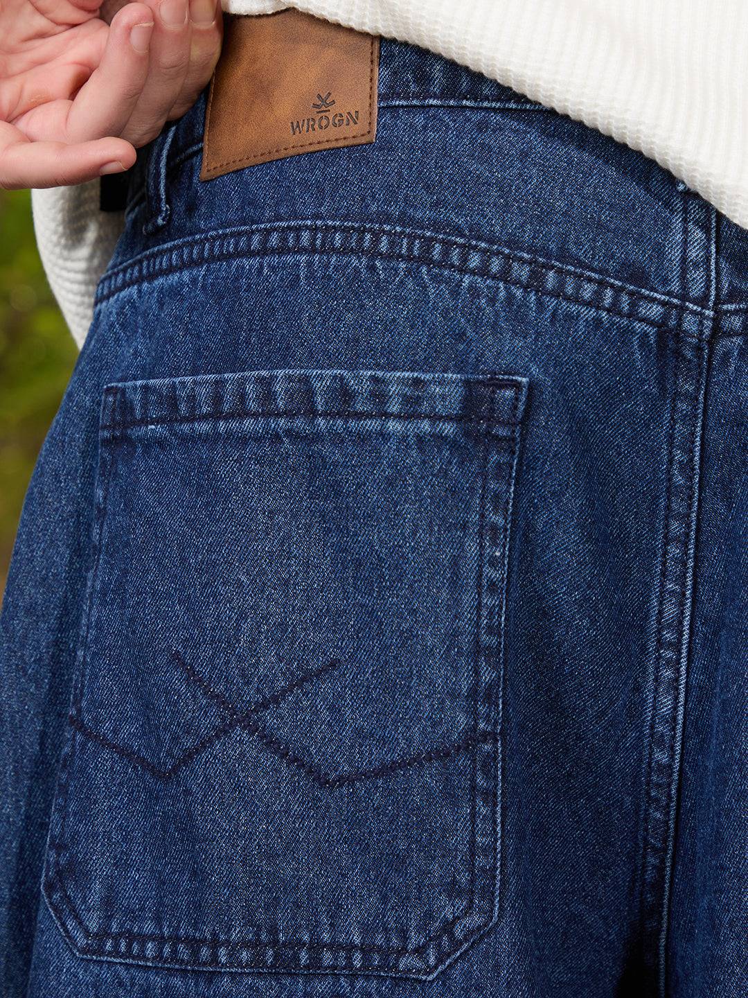 Washed Baggy Fit Jeans | Blue