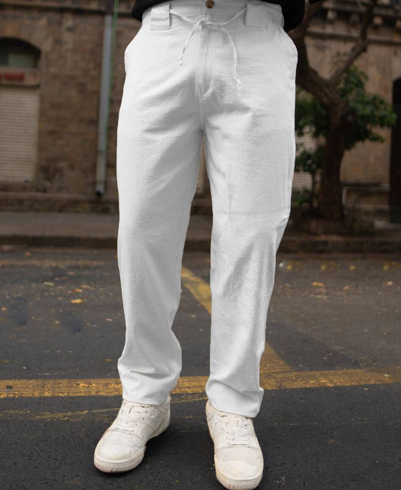 White Cotton Pant Buy @ ₹1499