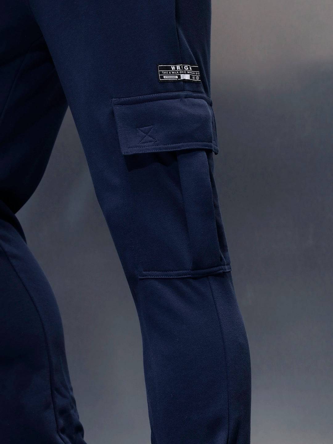 Men's casual straight fit knitted jogger | Navy Blue