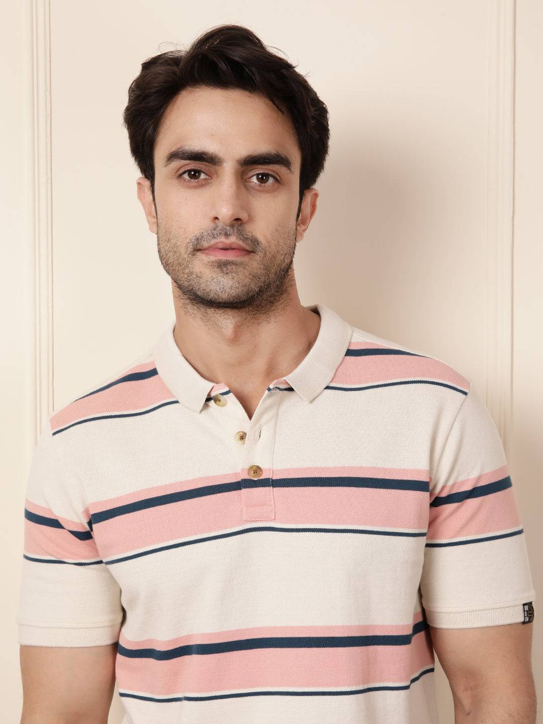 Pure Cotton Yarn Dyed Polo | Off White