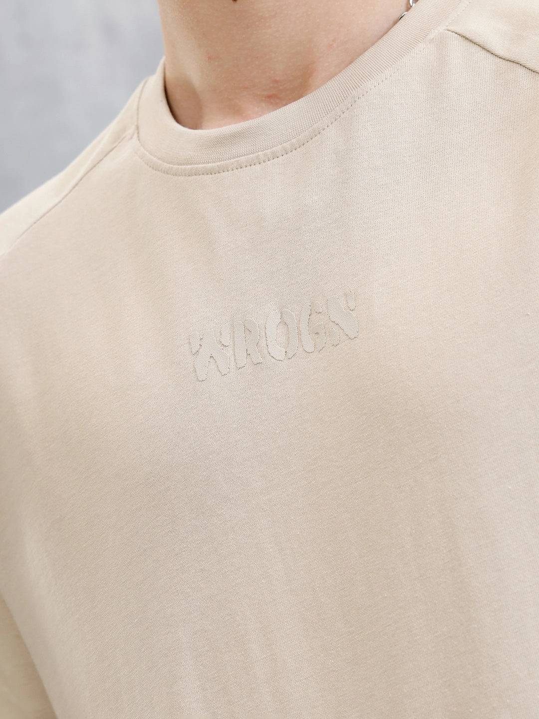 Raglan Sleeve Patch Pocket T-Shirt | Beige