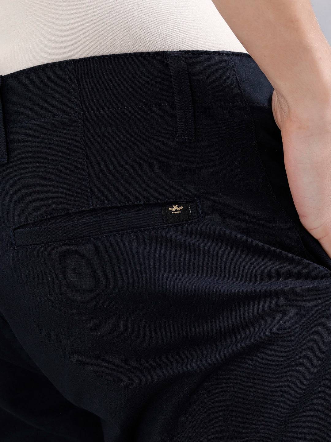 Men's Casual Slim Fit Trousers | Navy Blue