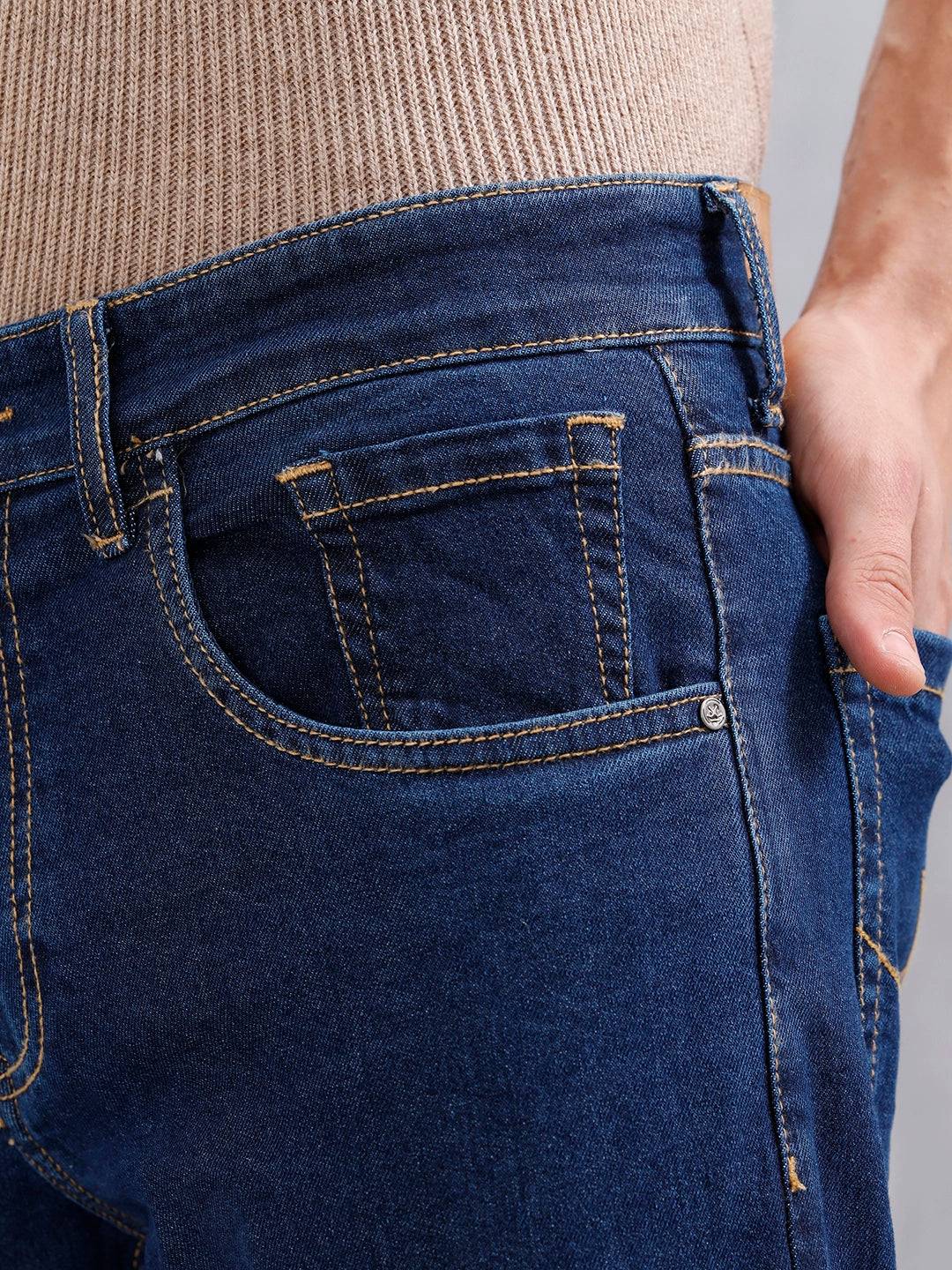 Men's Skinny Crop Casual Jeans | Dark Stone