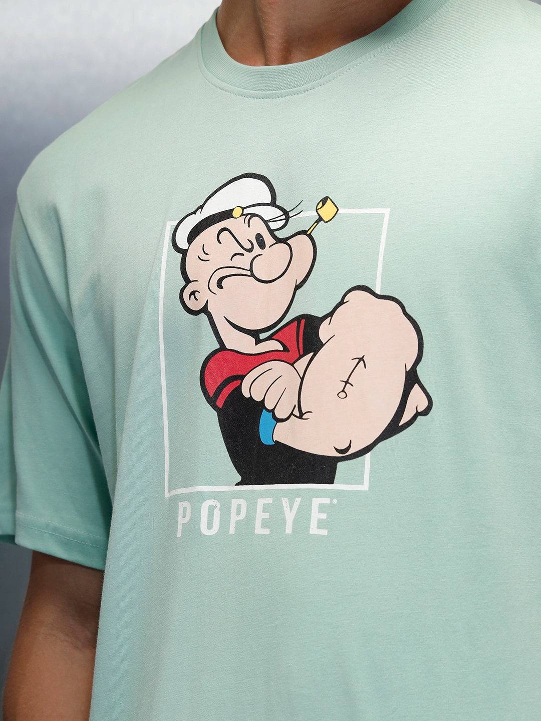 Wrogn Comfort Fit Graphic Printed T-Shirt | Light Green