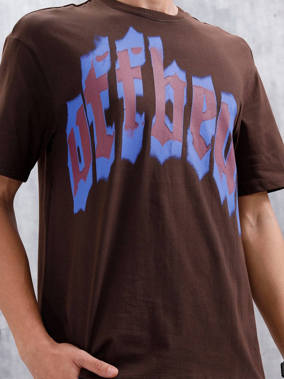 Oversized Graphic T-Shirt | Dark Brown