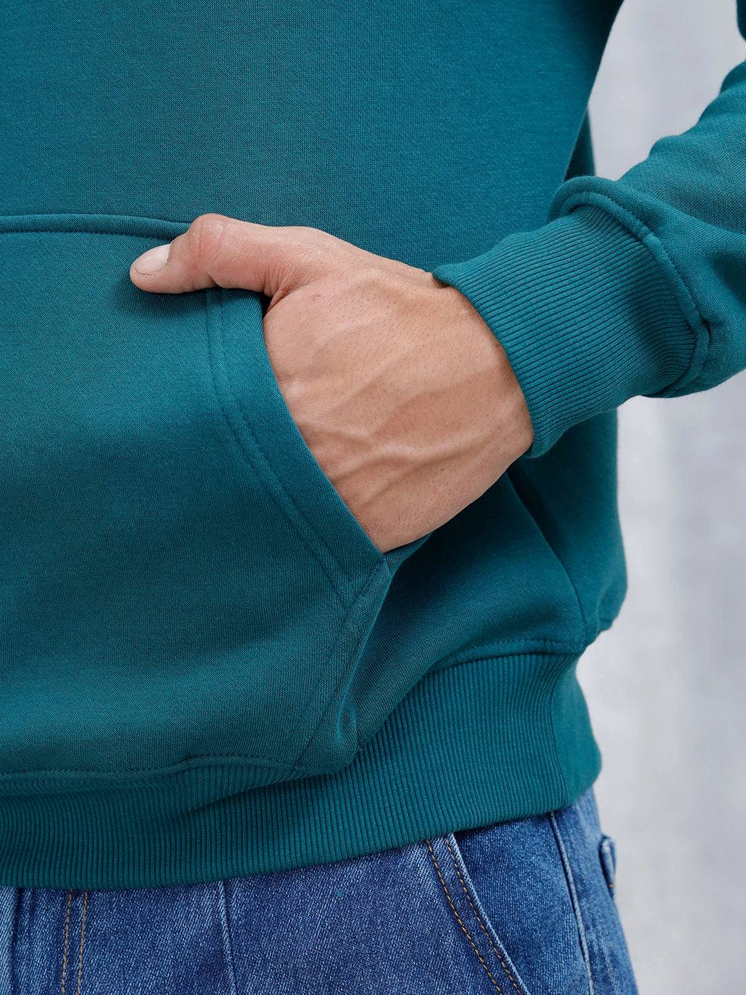 Wrogn Oversized Graphic Hoodie For Men | Teal