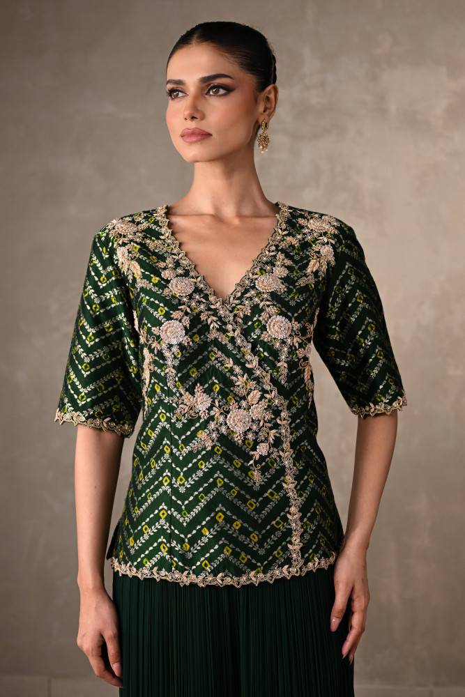 Enchanted Green Georgette Co-Ord Set Buy at ₹22995