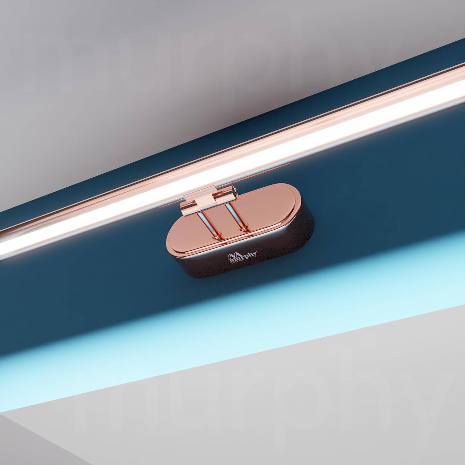 Murphy 12W 3-in-1 Color Changing Full Copper Finish LED Mirror Picture Wall Light,Bathroom Vanity Led Mirror Light (Cool White/Warm White/Natural White)