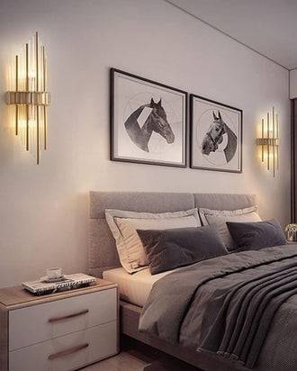 Modern Prism Glass Wall Light - Gold