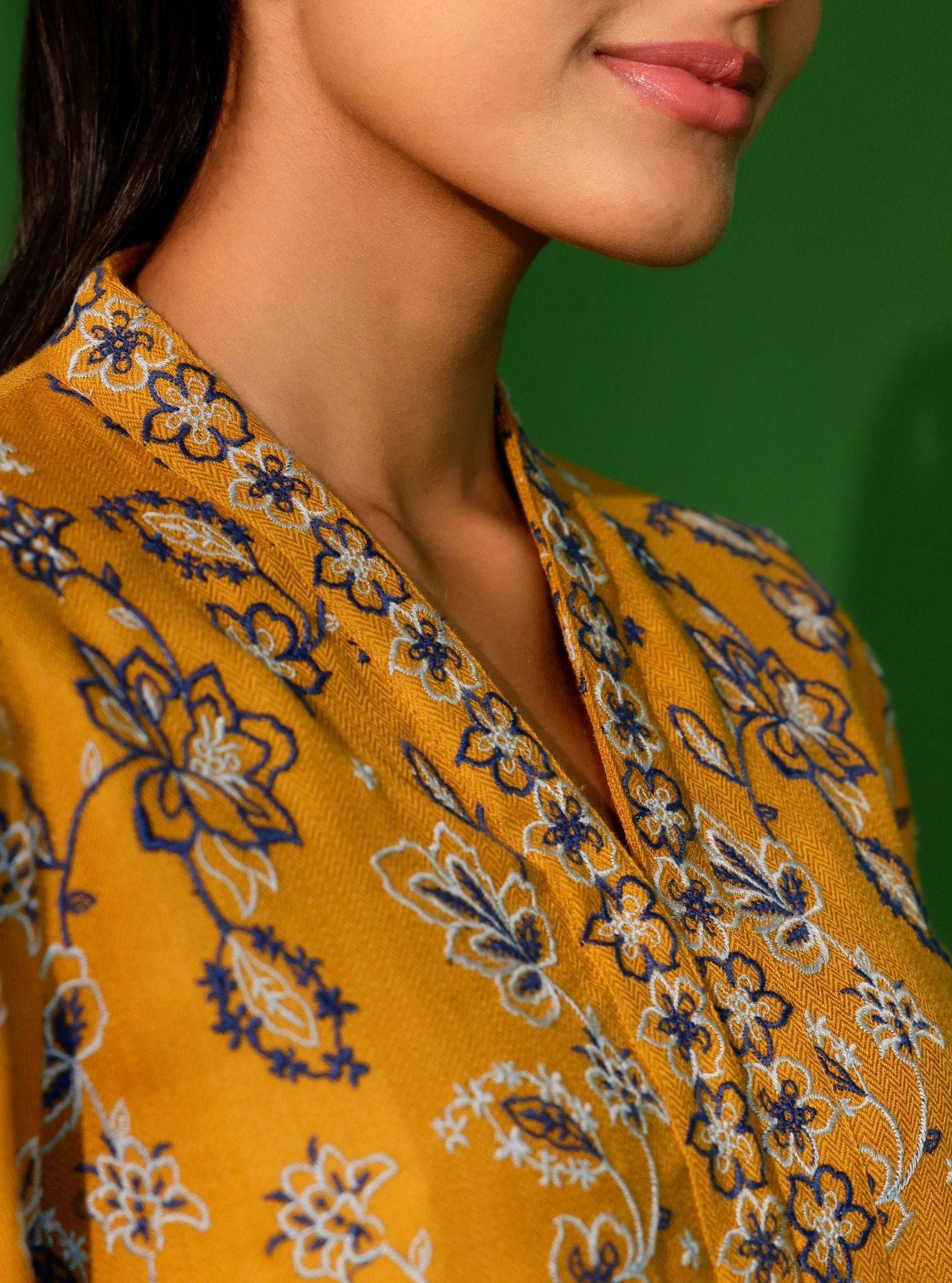 Ellis Wool Mustard Kurta Set