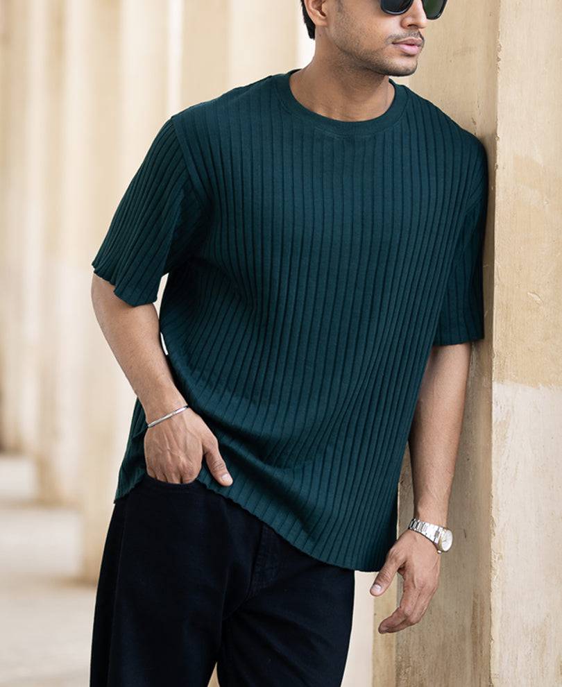 Pine Rib Knit T-Shirt Buy @ ₹499