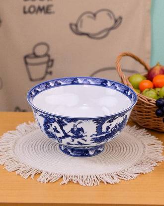 Blue & White Footed Bone China Katori