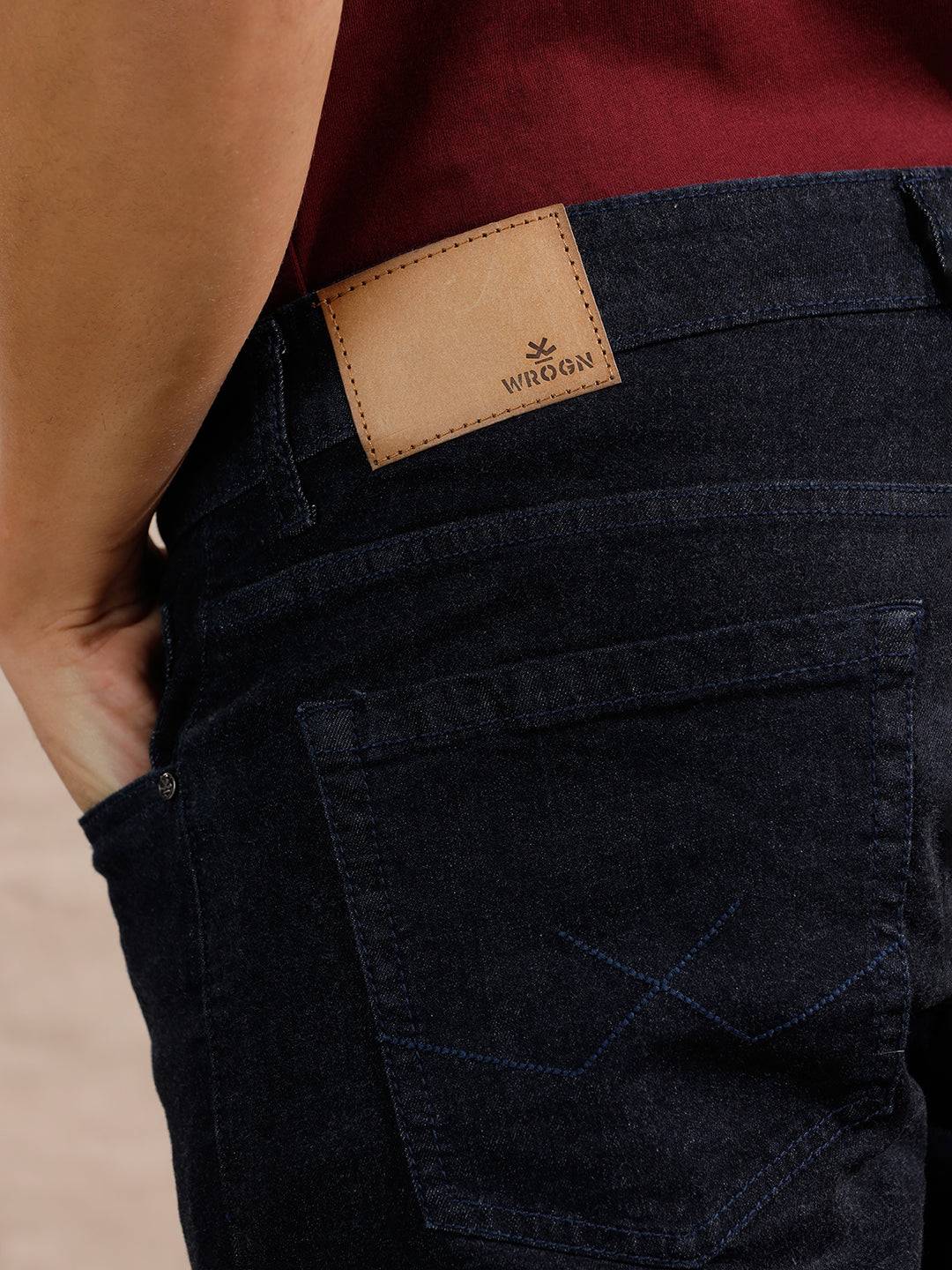 Solid Look Slim Fit Jeans | Dark Blue