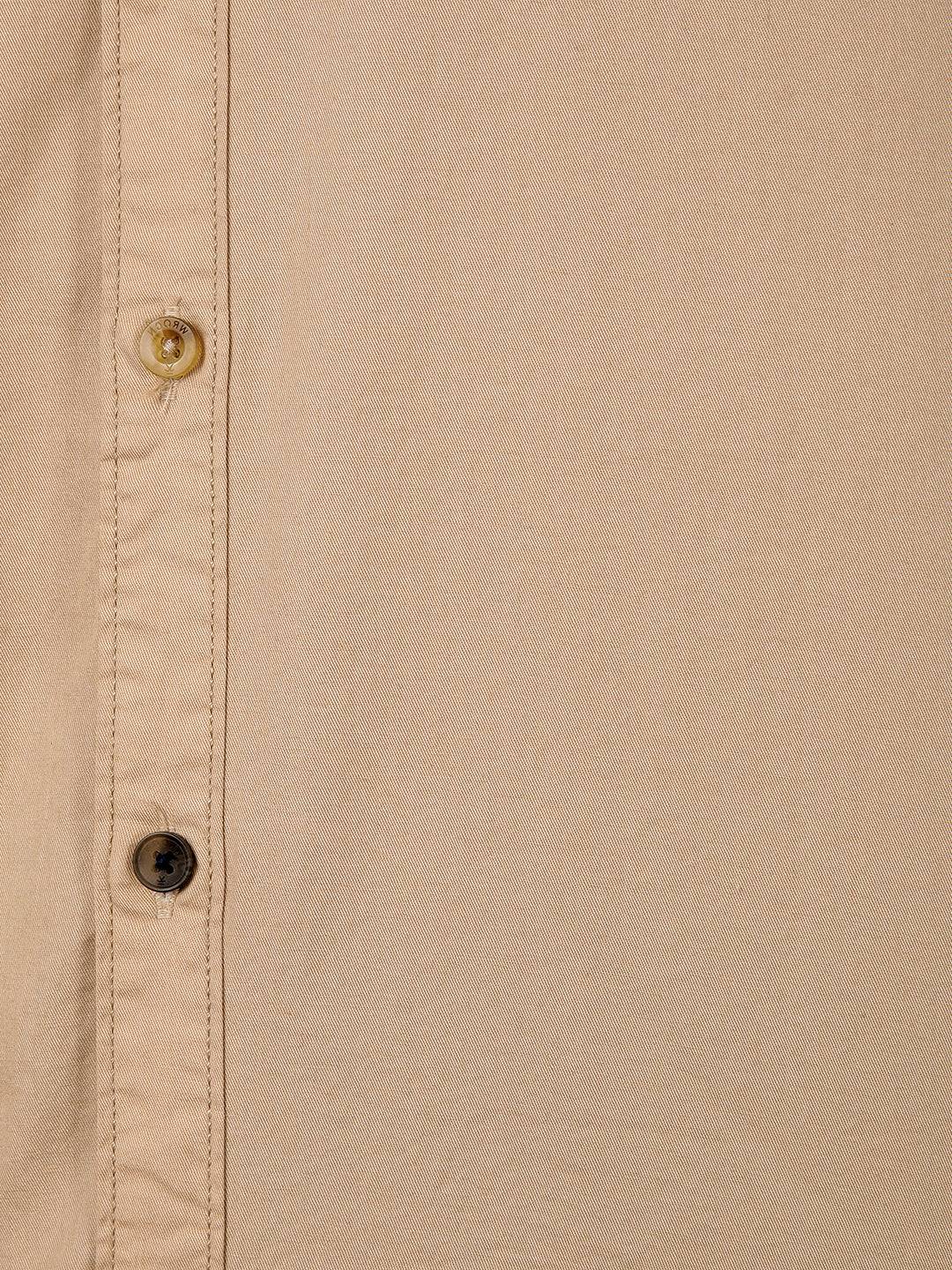 Cut & Sew Slim Fit Shirt | Khaki