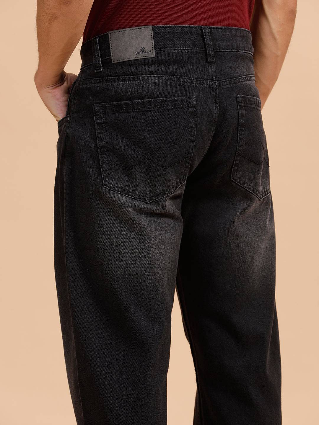 Solid Light Fade Anti Fit Jeans | Dark Grey