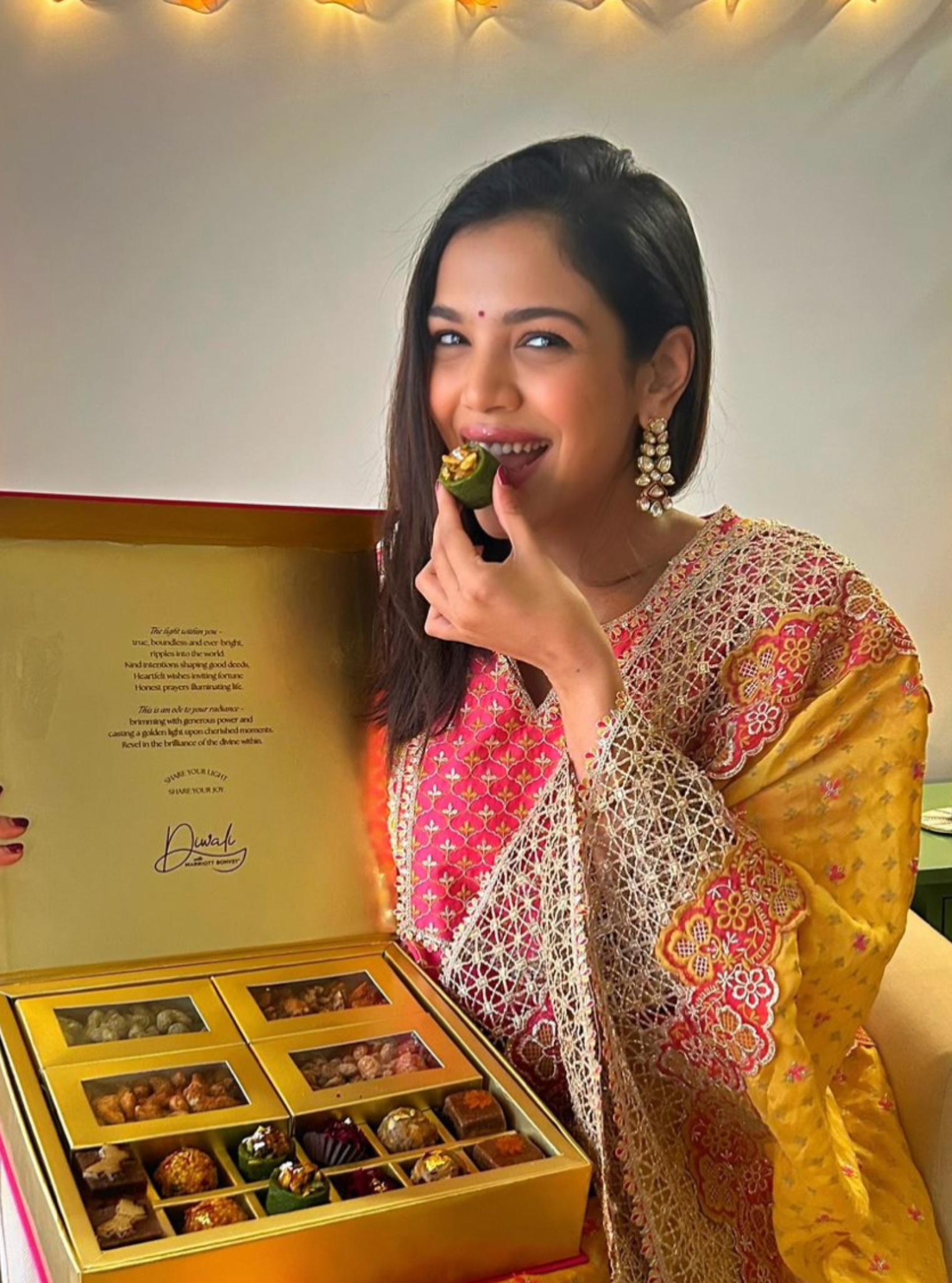 Anchali Pima Satin Fuschia Kurta Set