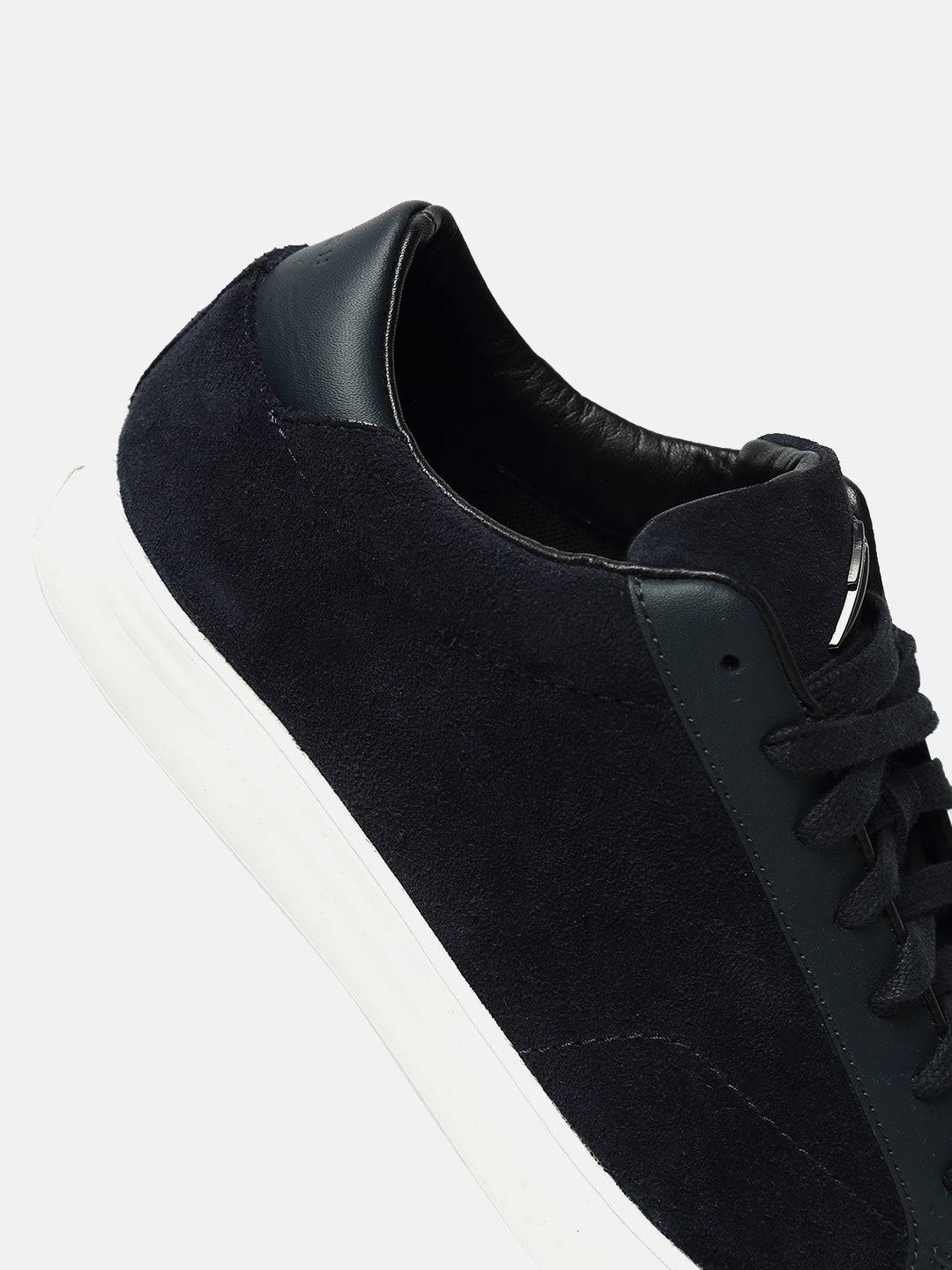 Classic Premium Leather Sneakers - Navy
