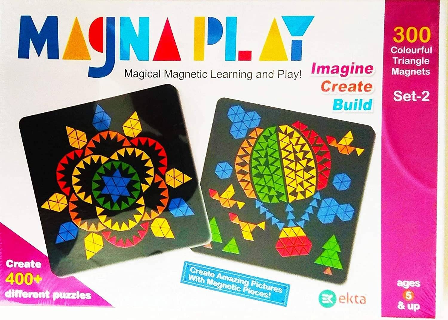 Ekta Magnetic Magna Play Set – 2 (400 Puzzles) for Kids Buy @ ₹395