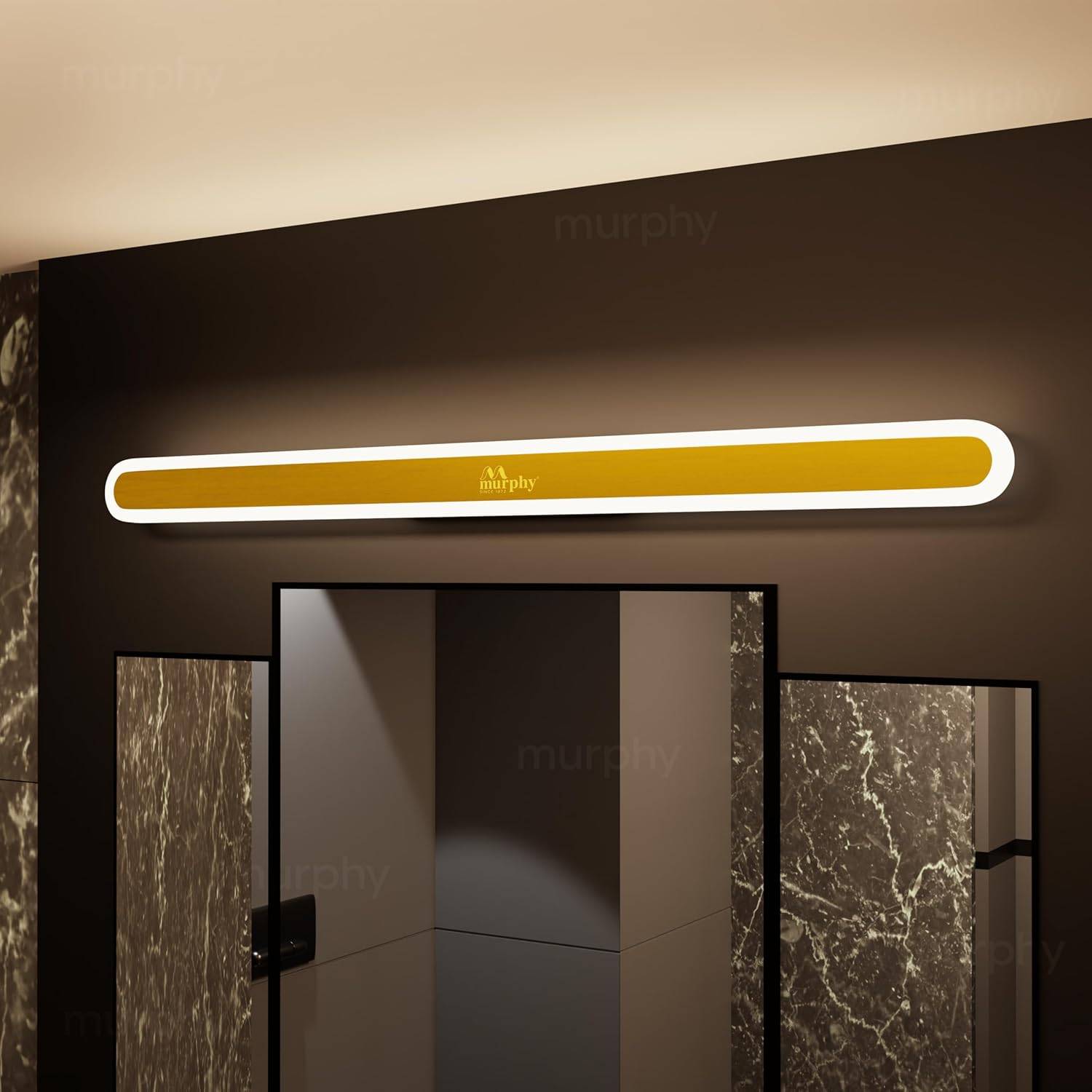 Murphy LumaLine TrioGlow 15W Premium LED Mirror Wall Bathroom Light - with 3-in-1 Colour Cool White/Warm White/Natural White Linear Bar