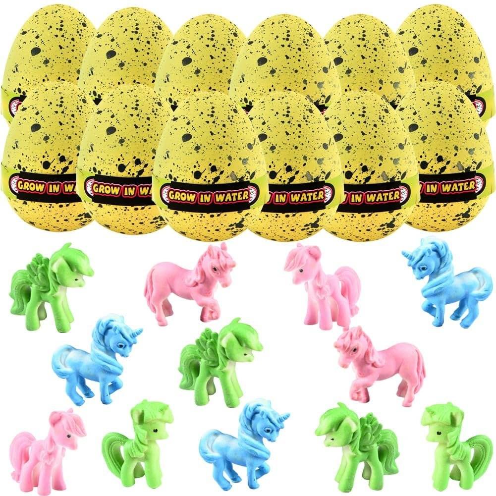 12 PCS Toyland Hatching Growing Unicorn Horse Eggs Toys, Horse Easter Eggs That Hatch in Water, Easter Magic Egg Toy Kits for Kids Party Favors, Easter Basket Stuffers Classroom Prize Toys Buy @ ₹1999