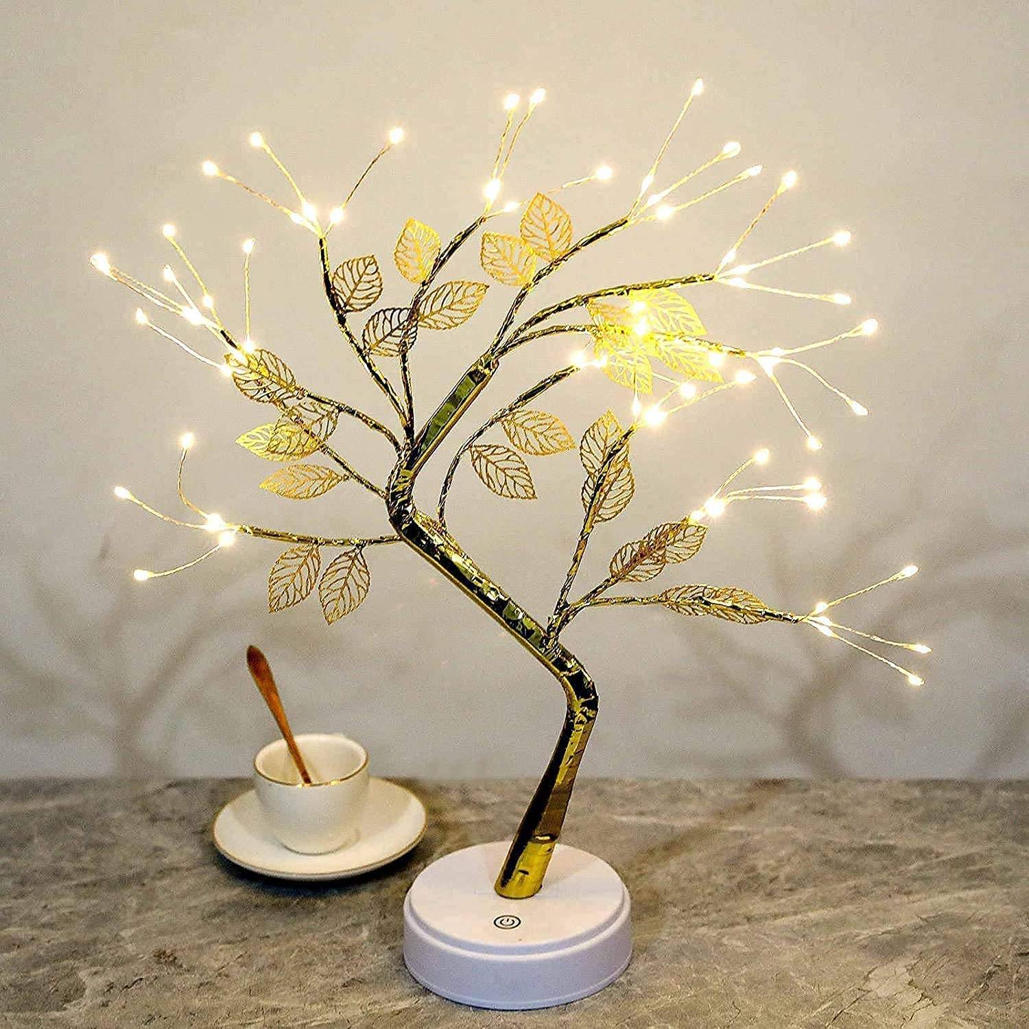 Leaf Tree Lamp with Touch Switch – USB & Battery Operated LED Bonsai Tree Light for Bedroom, Baby Room, and Home Decoration(Pack of 1) Buy @ ₹399