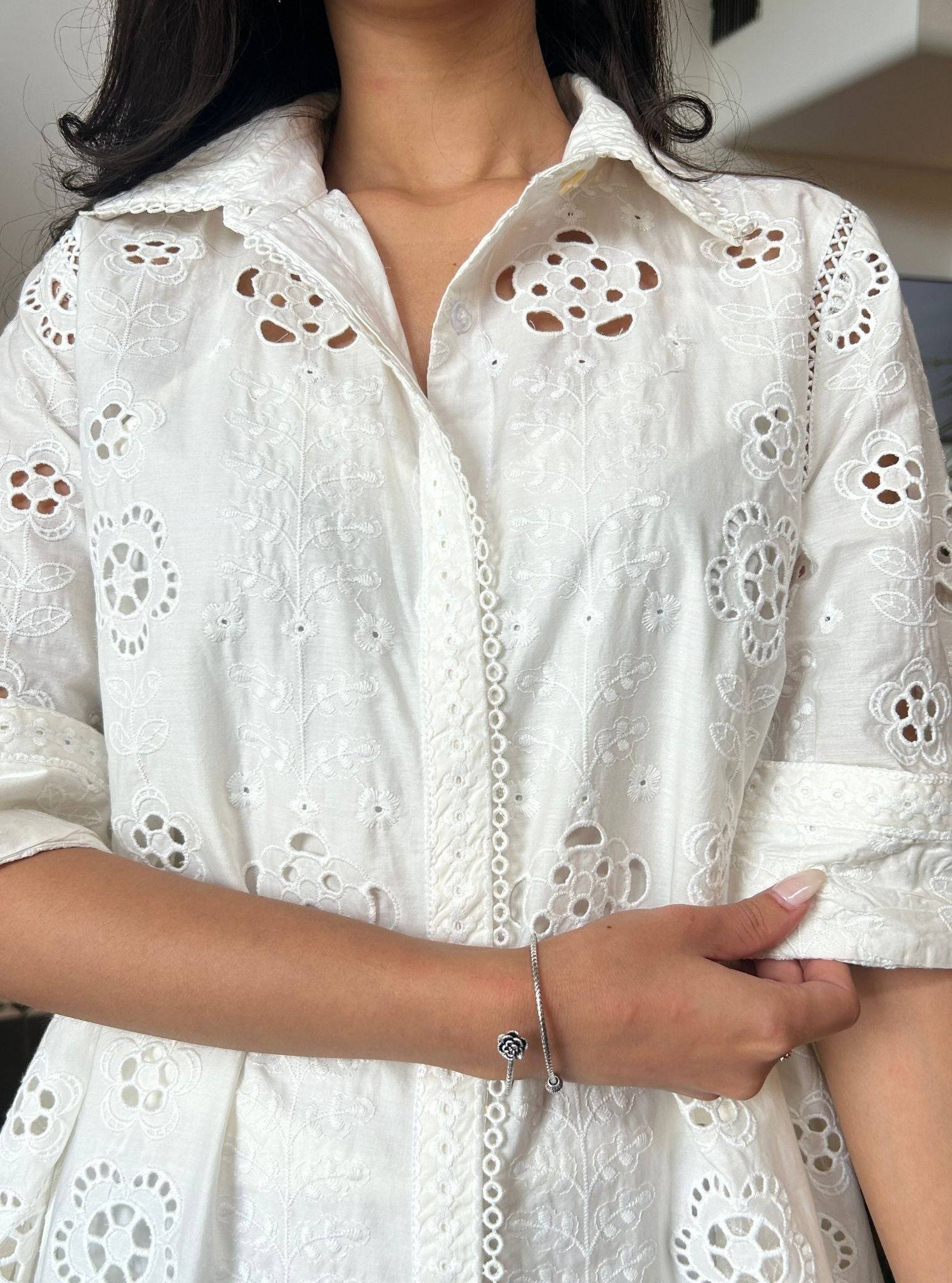 Daenysia Cotton Off White Shirt