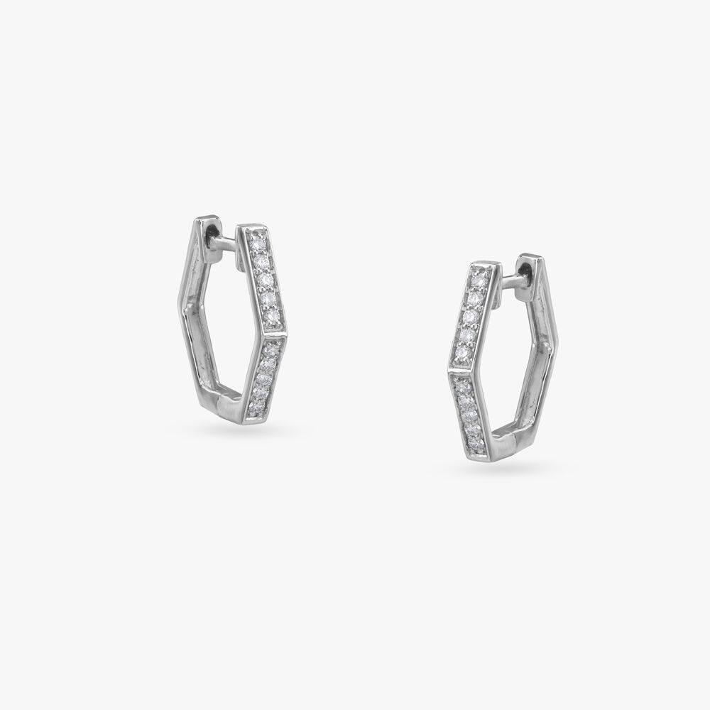Prism Chic Diamond Hoop Earrings