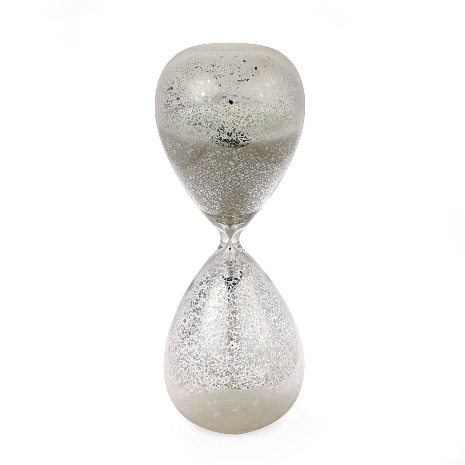 Decorative Sand Hour Glass Showpiece- White