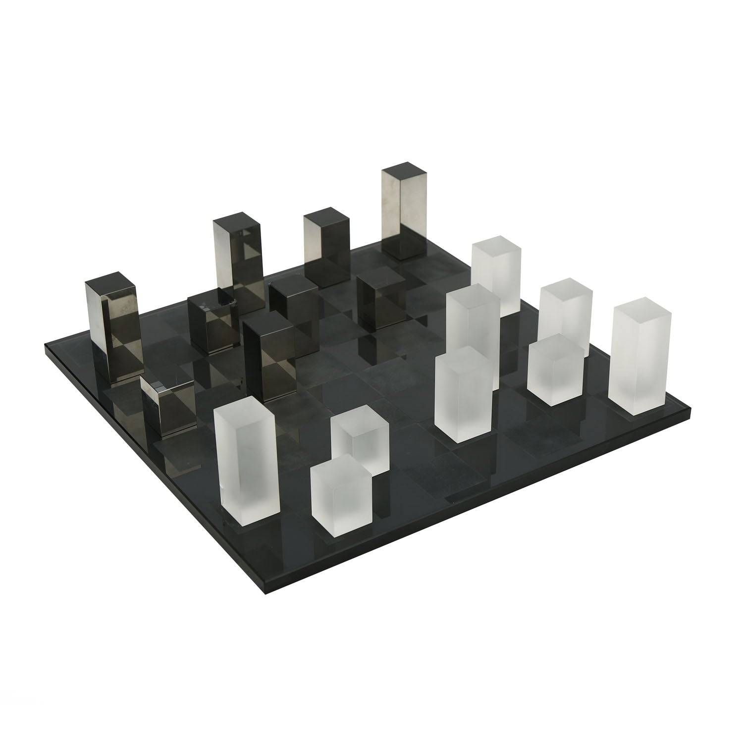 Decorative Crystal Chessboard Showpiece- Black