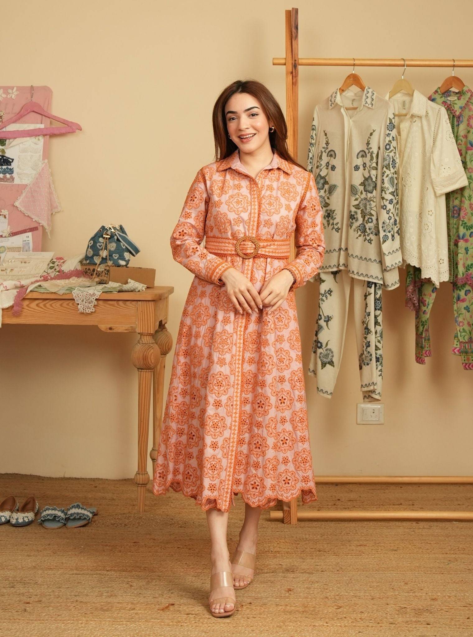 Sansa Cotton Light Pink Dress