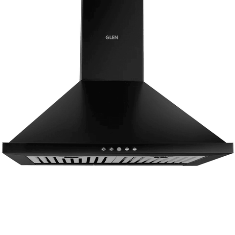 Glen 6054 SS, 60 cm 1250 m3/hr Auto Clean Vertical Glass Kitchen Chimney, Filterless Technology (Black) Buy at only ₹11299