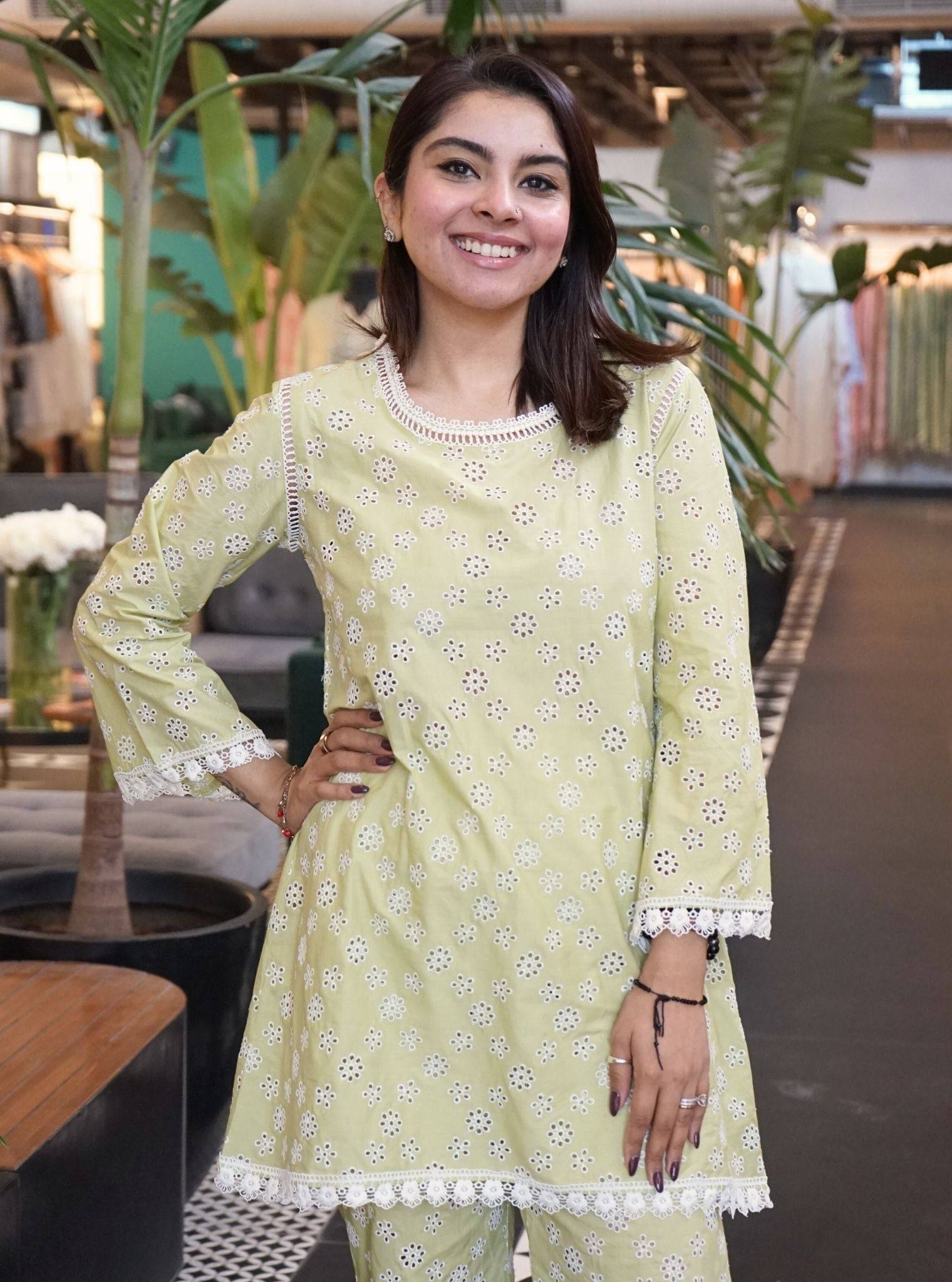 Bibury Cotton Green Co-ord Set