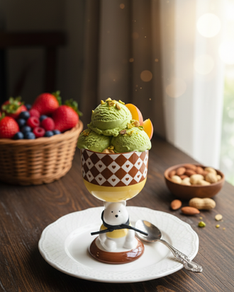 Playful Bear Ice Cream Cup - Red