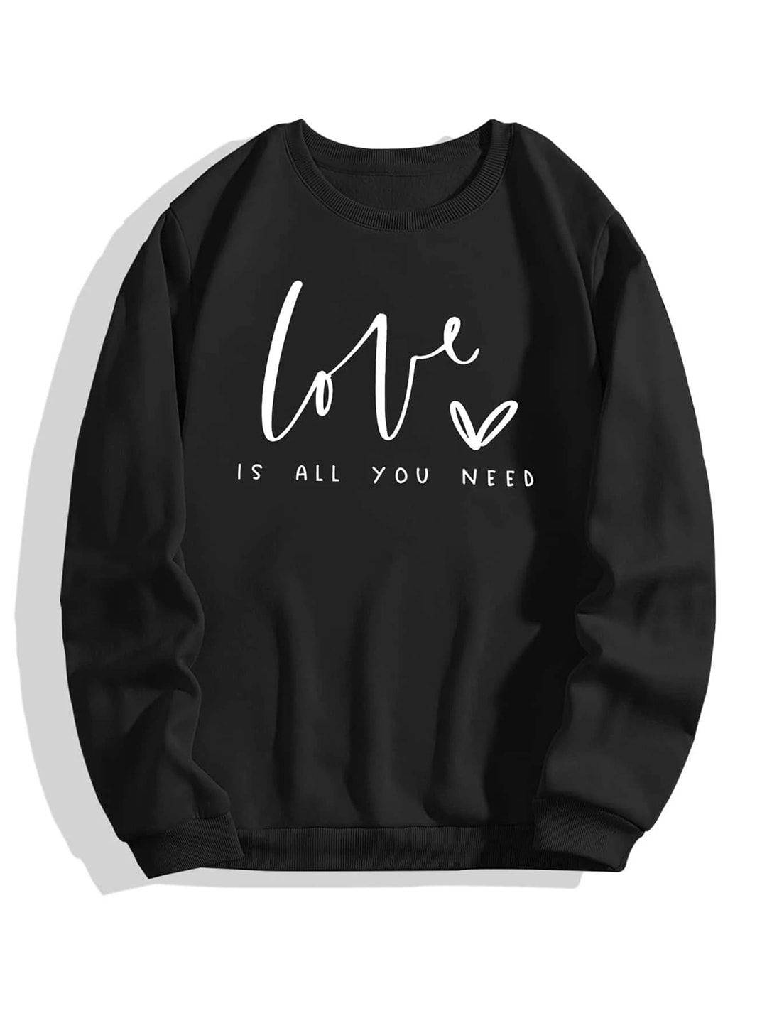 Kotty Typography Printed Fleece Sweatshirt