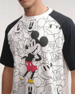 Disney Mickey mouse Men Round Neck Relaxed Textured Tshirt With Trouser