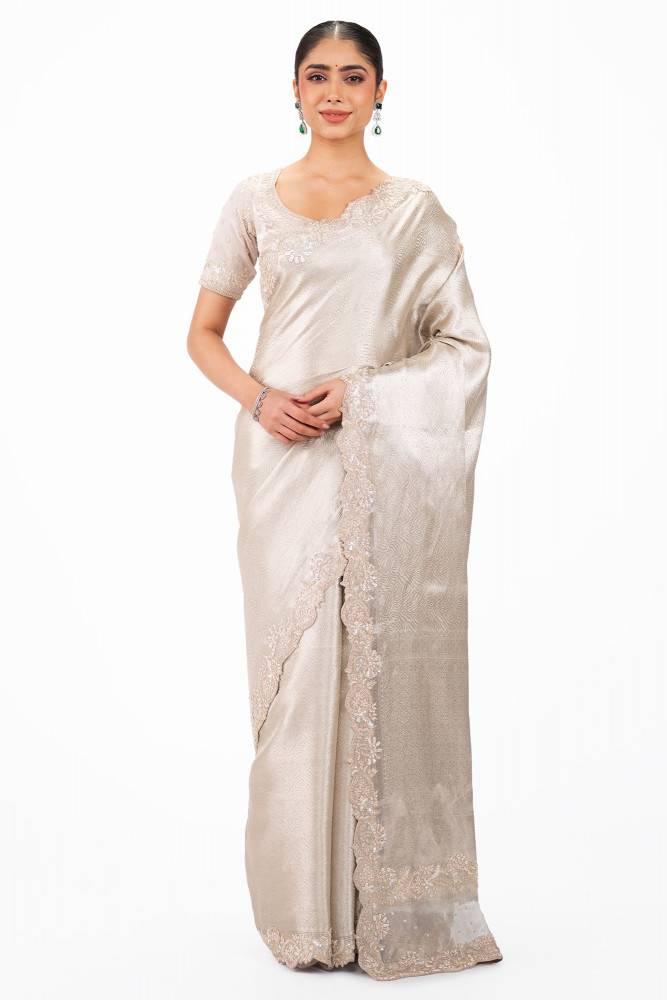Monochrome Banarasi Saree Buy at ₹47995