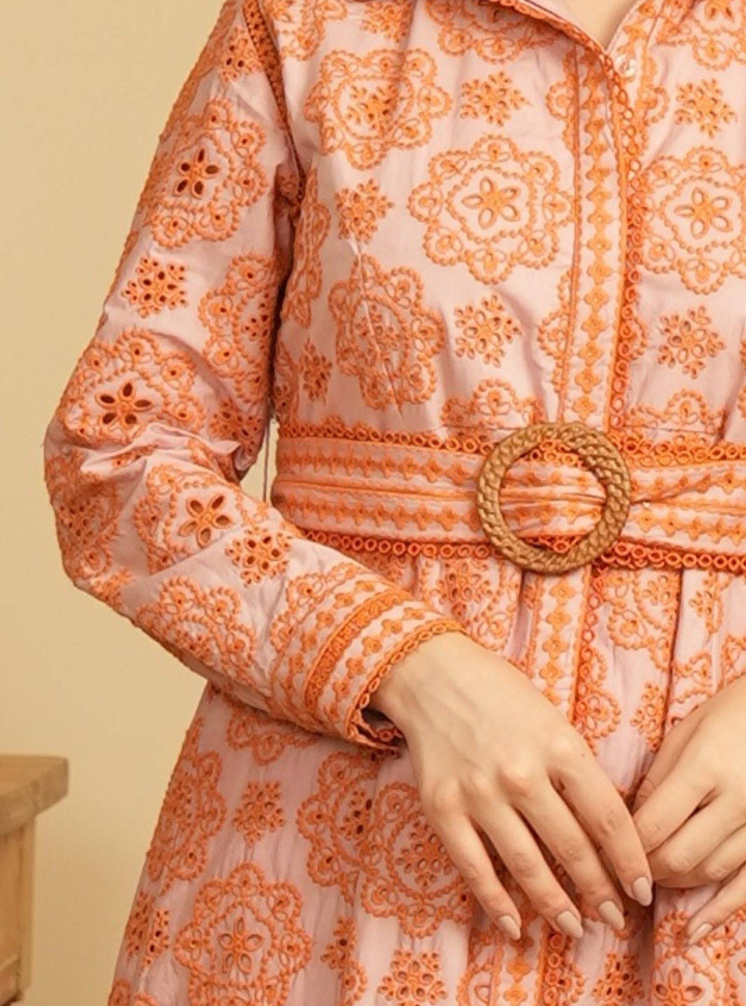 Sansa Cotton Light Pink Dress