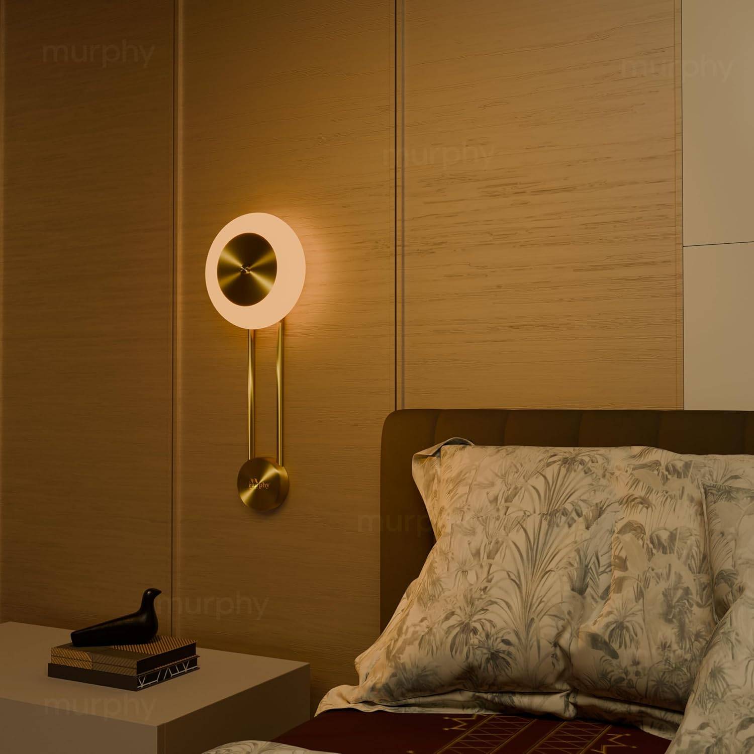 Murphy Modern Brass Finish Clock Style Pendant Wall Light – Luxury Hanging Light with 3in1 Colour Changing Function 2 Years Warranty