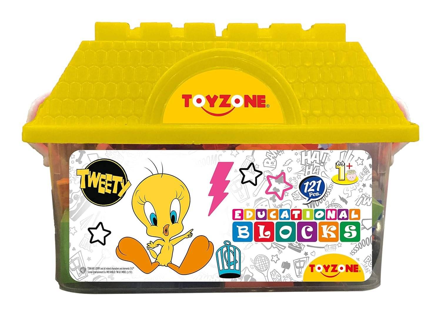 Toyzone Tweety Educational Hut Blocks 121 Pcs -81081 | Blocks Game | Educational Blocks | Hut Pack | Educational Toy for Kids | Smart Activity Fun and Learning Blocks | Colorful Blocks for boys & girls | Tweety Block Puzzle | For kids age 3+ years Buy @ ₹399