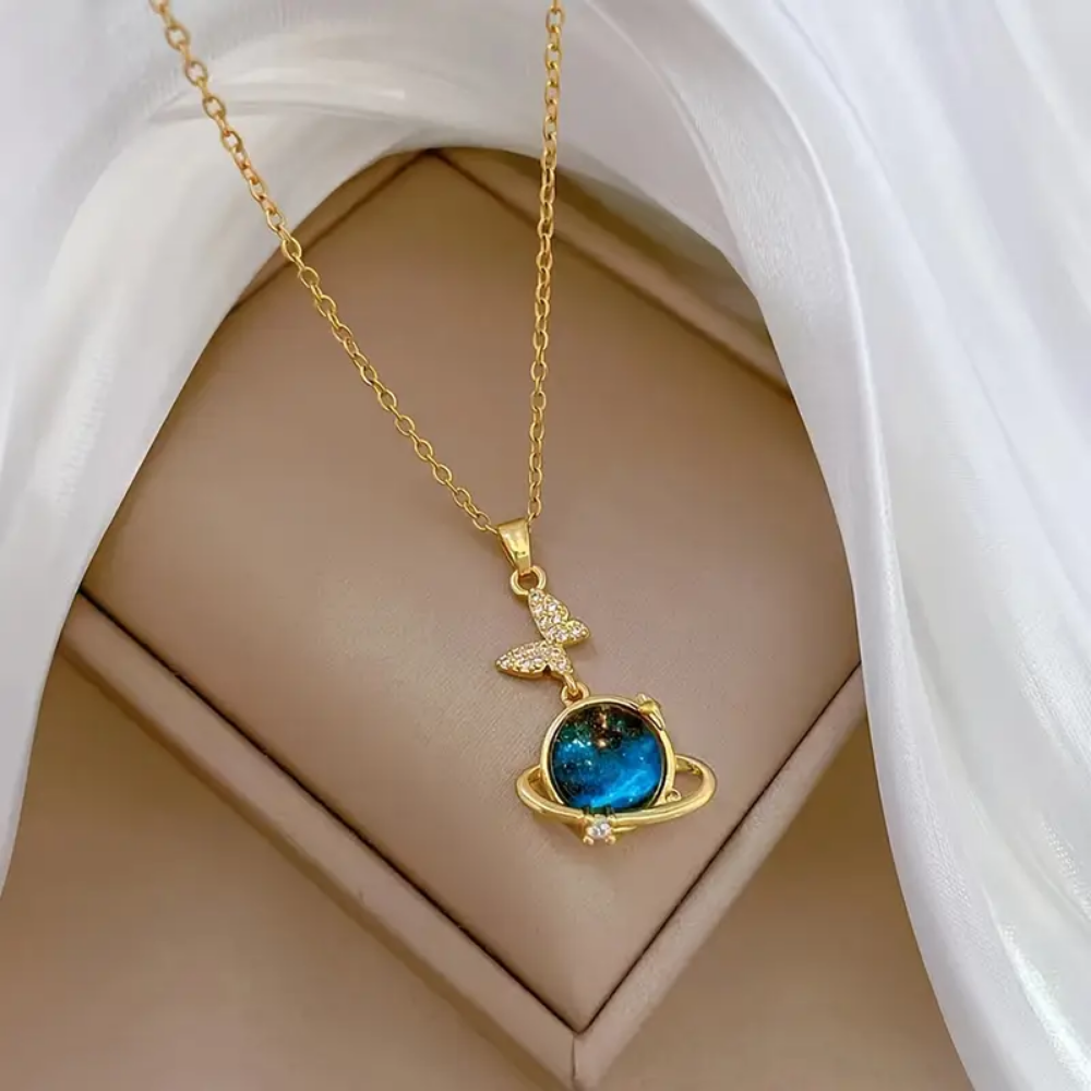 Butterfly Saturn Necklace